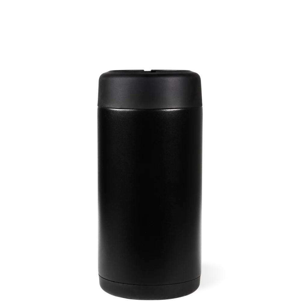 Slim Can Cooler 12oz | Insulated Stainless Steel Skinny Can Holder – Black